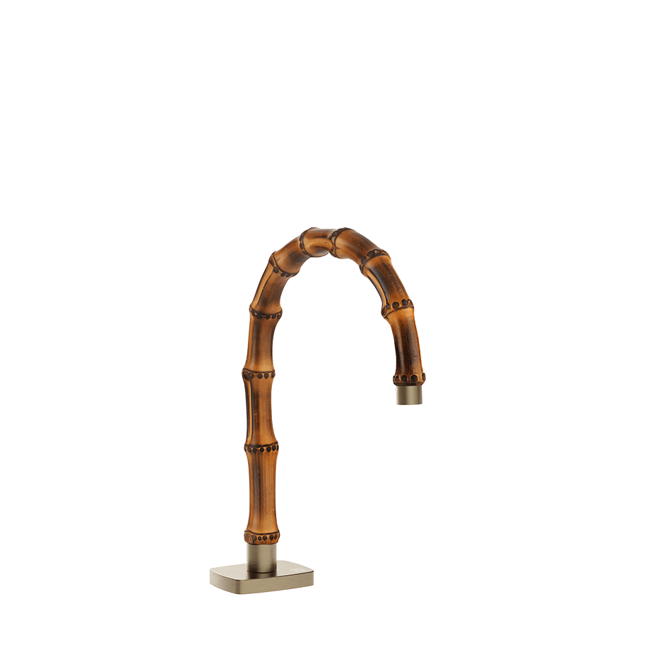 Gessi Basin Spout 77021 in Finox Brushed Nickel