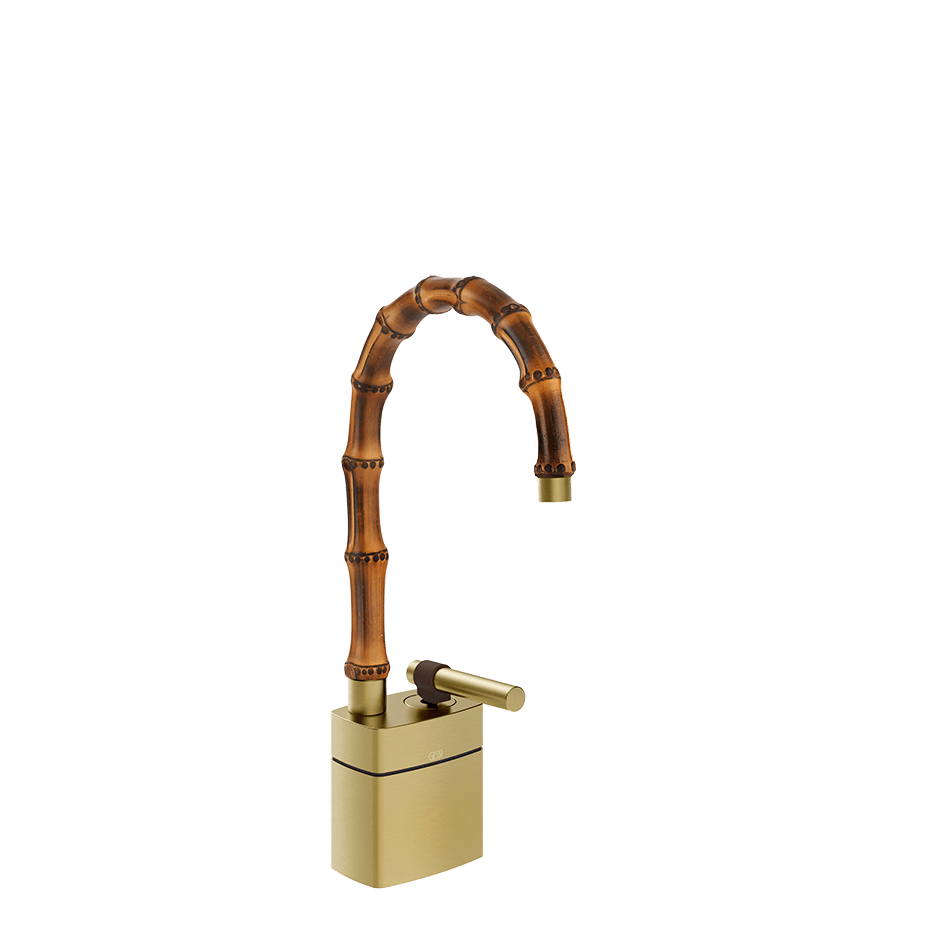 Gessi Washbasin Mixer 77027 in Brass Brushed Pvd