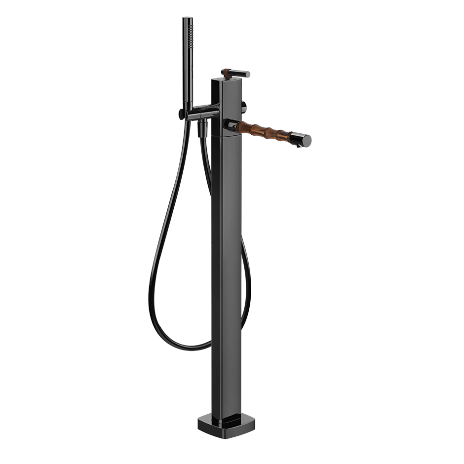 Gessi Bath Mixer 77028 in Black Metal Pvd