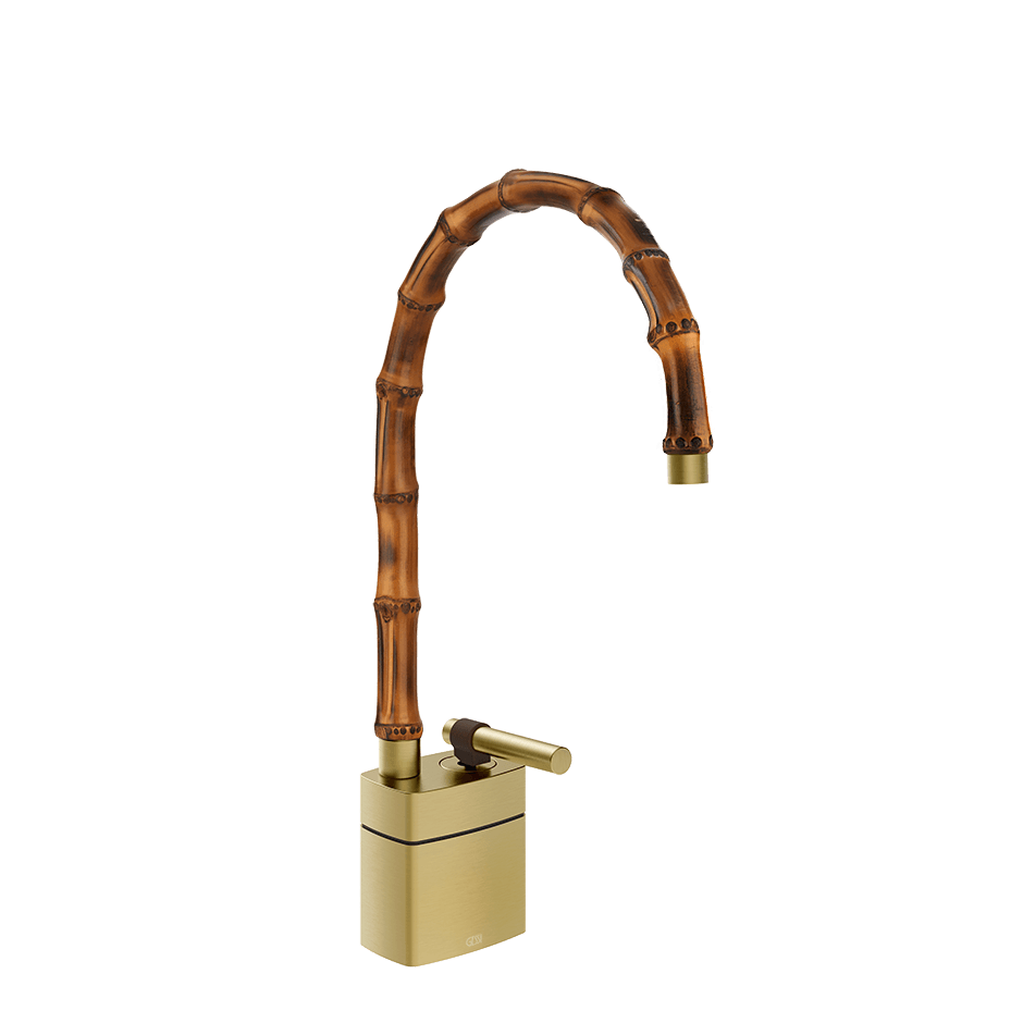 Gessi Washbasin Mixer 77029 in Brass Brushed Pvd