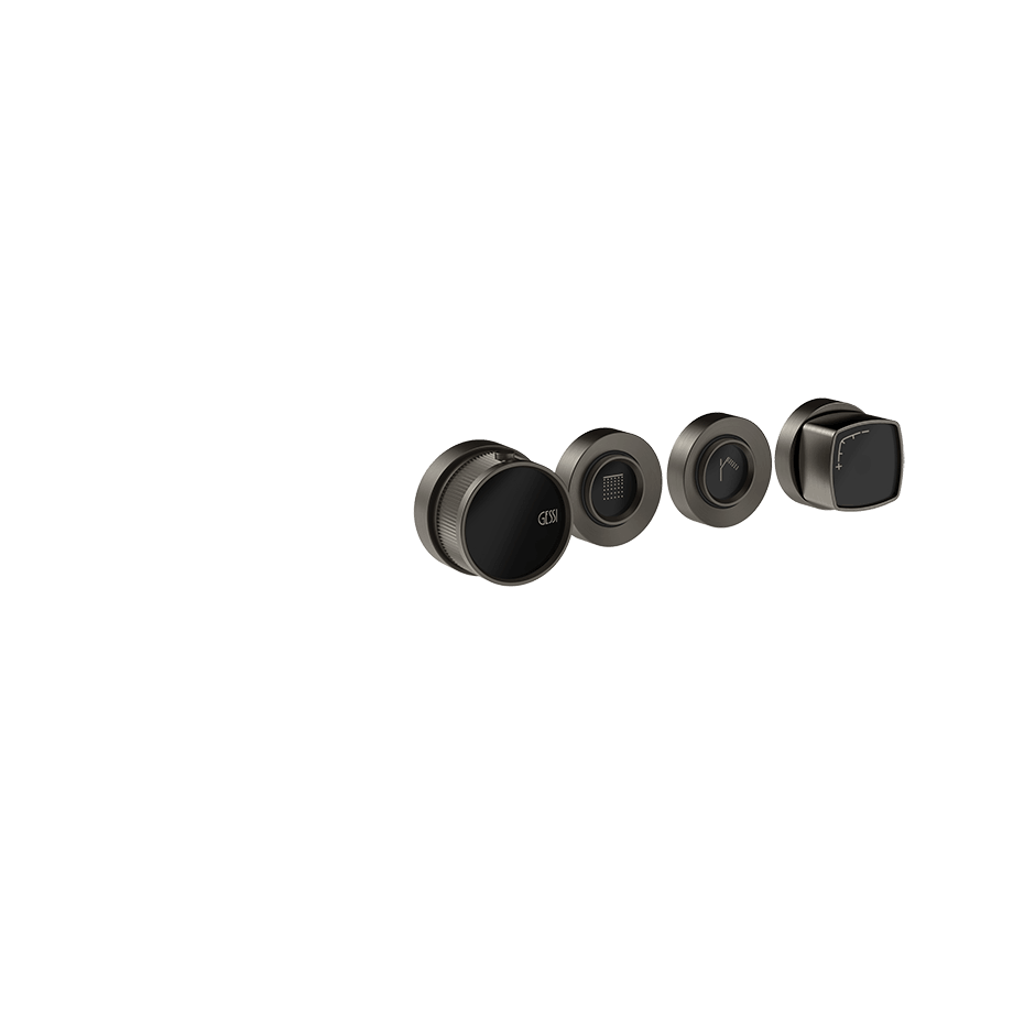 Gessi Shower Mixer 77134 in Black Metal Br. Pvd