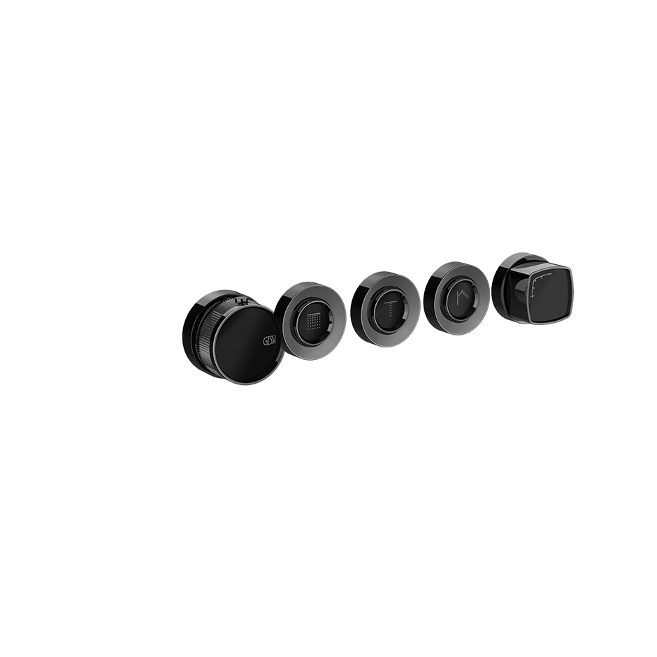 Gessi Shower Mixer 77136 in Black Metal Pvd