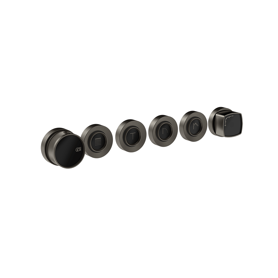 Gessi Shower Mixer 77138 in Black Metal Br. Pvd
