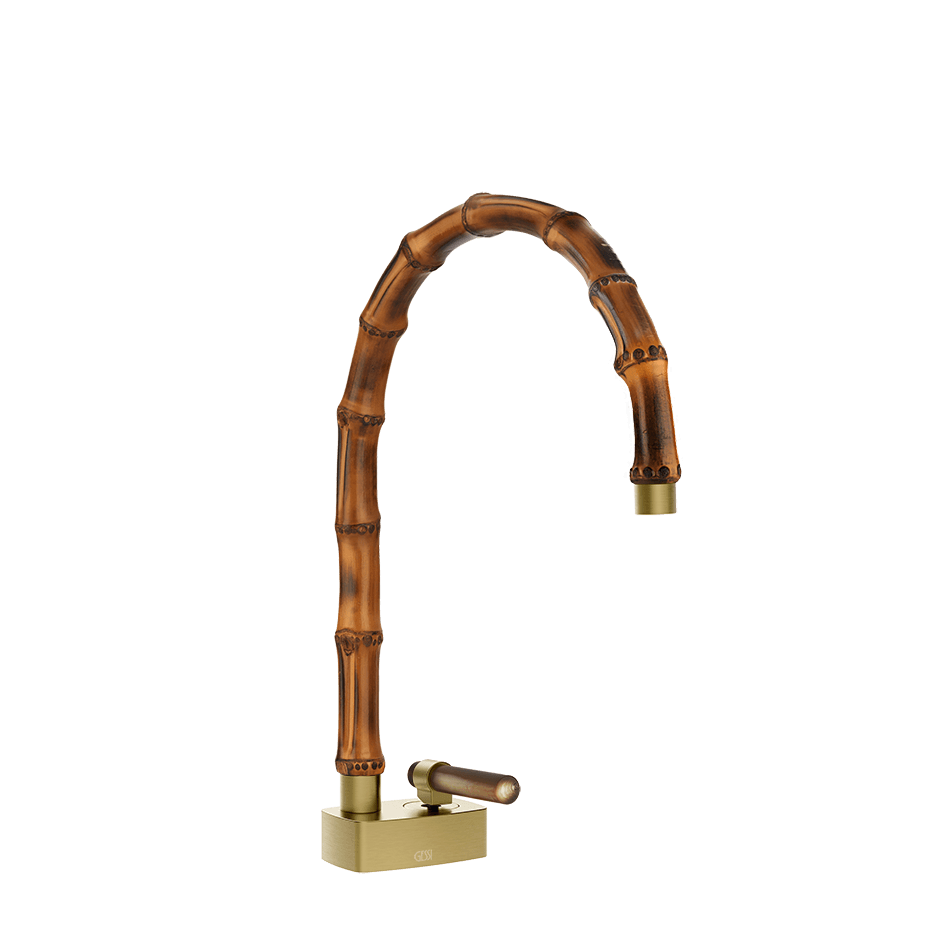 Gessi Washbasin Mixer 77219 in Brass Brushed Pvd