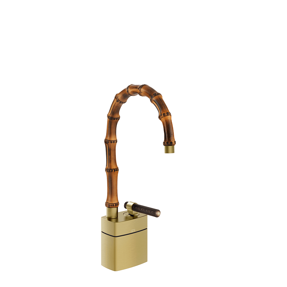 Gessi Washbasin Mixer 77227 in Brass Brushed Pvd