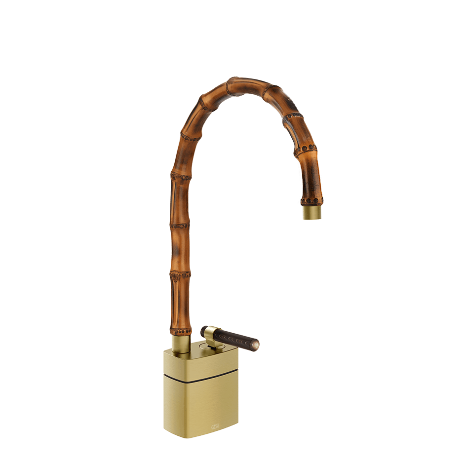 Gessi Washbasin Mixer 77229 in Brass Brushed Pvd