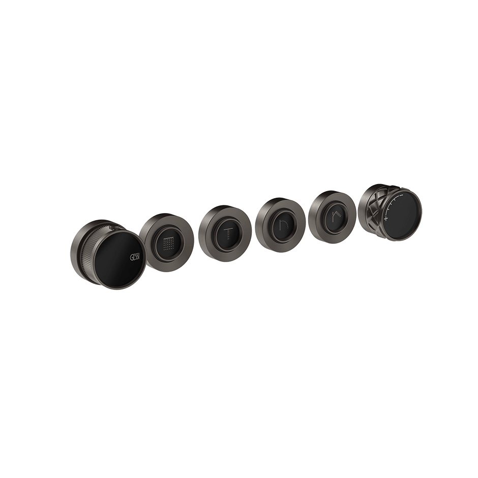 Gessi Shower Mixer 78138 in Black Metal Br. Pvd