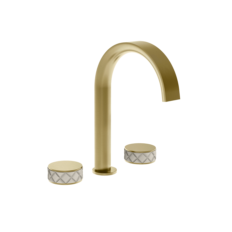 Gessi Washbasin Group 78213 in Crème/Brass Brushed Pvd