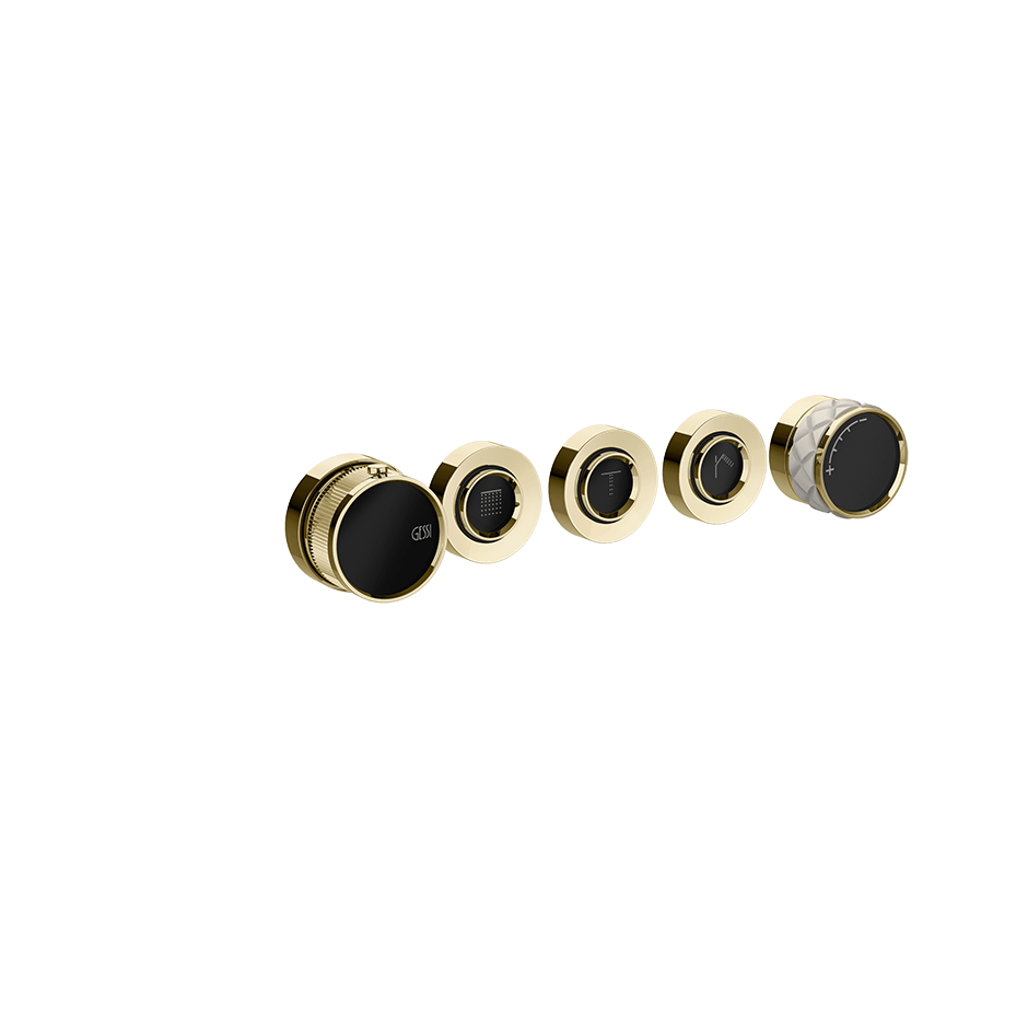 Gessi Shower Mixer 78236 in Crème/Brass Pvd