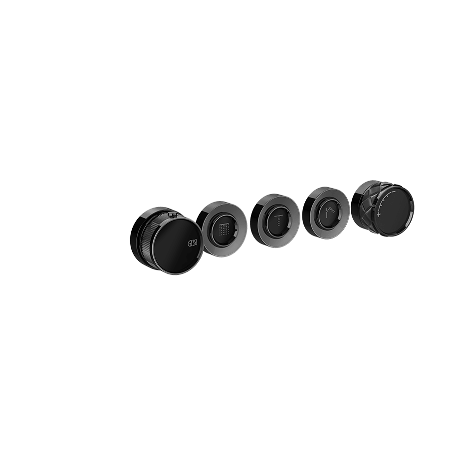 Gessi Shower Mixer 78236 in Nero/Black Metal Pvd