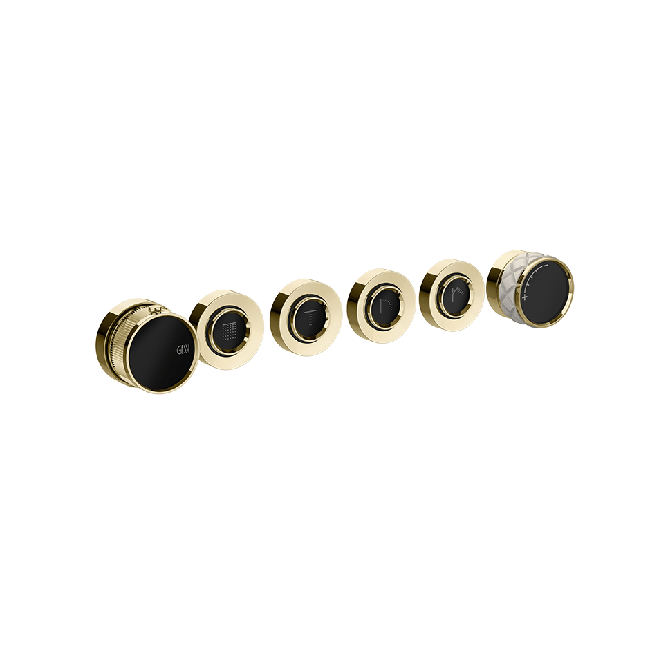 Gessi Shower Mixer 78238 in Crème/Brass Pvd