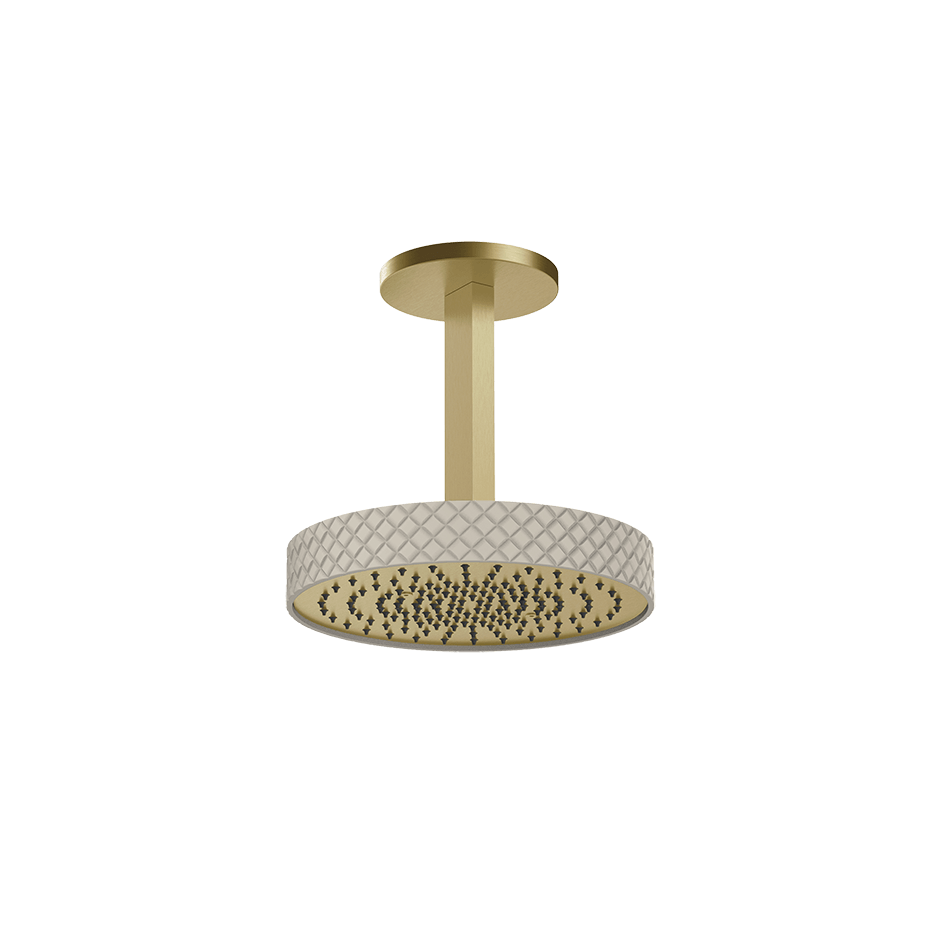 Gessi Showerhead 78250 in Crème/Brass Brushed Pvd