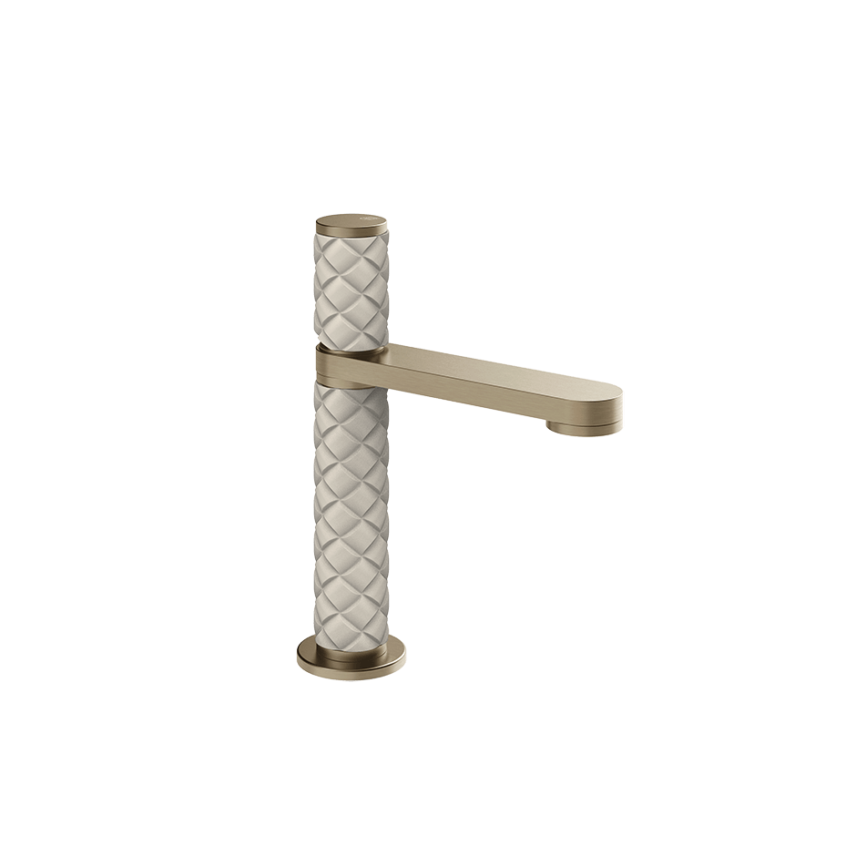 Gessi Washbasin Mixer 78251 in Crème/Finox Brushed Nickel