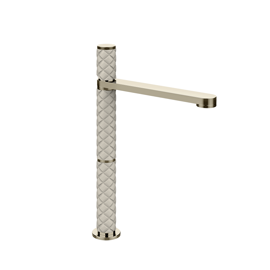 Gessi Washbasin Mixer 78253 in Crème/Nickel Pvd