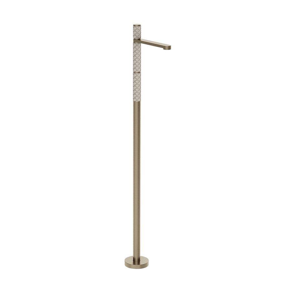 Gessi Washbasin Mixer 78295 in Crème/Finox Brushed Nickel