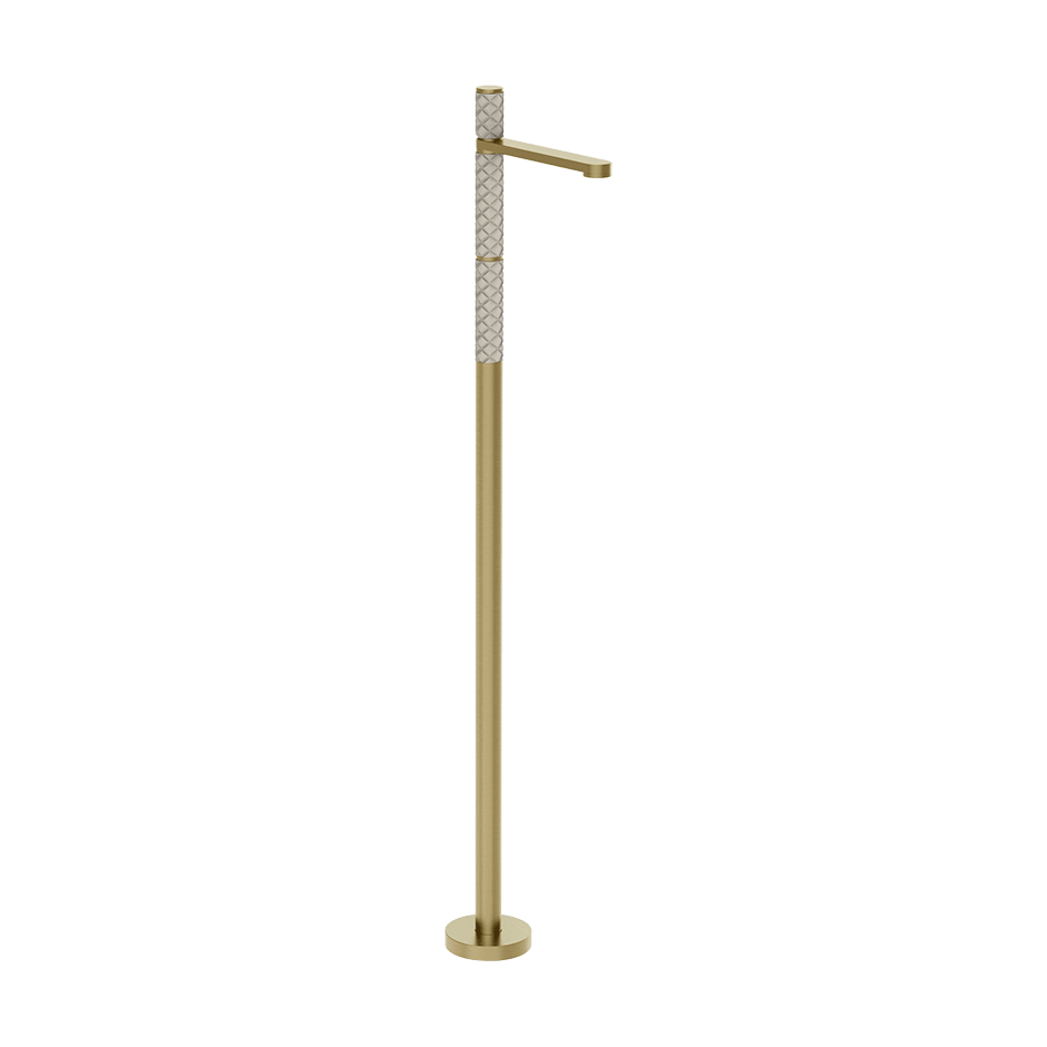 Gessi Washbasin Mixer 78295 in Crème/Brass Brushed Pvd