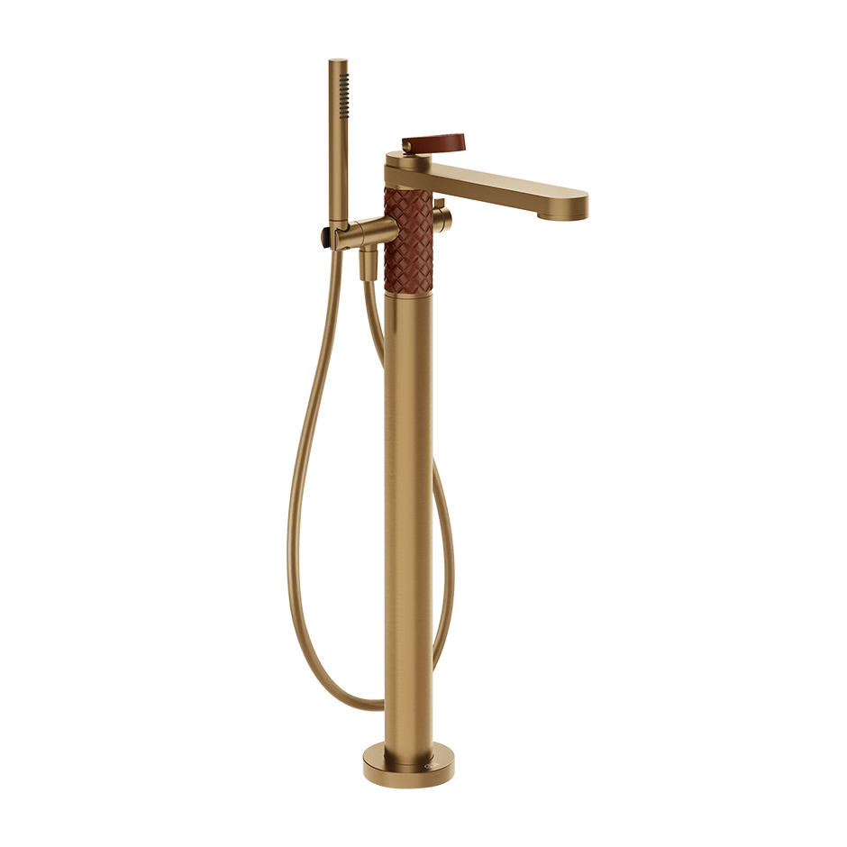 Gessi Bath Mixer 78428 in Red Cherry/Warm Bronze Br. Pvd