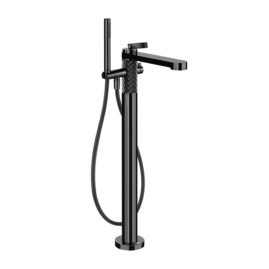 Gessi Bath Mixer 78428 in Nero/Black Metal Pvd