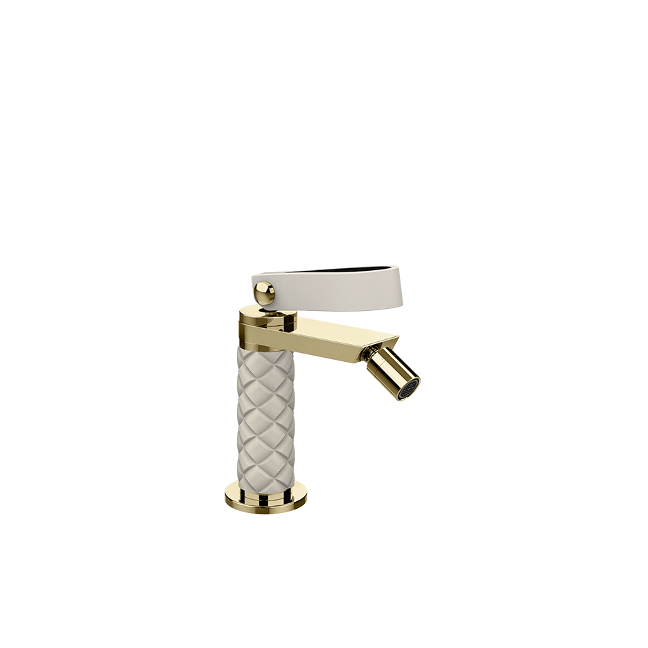 Gessi Bidet Mixer 78468 in Crème/Brass Pvd