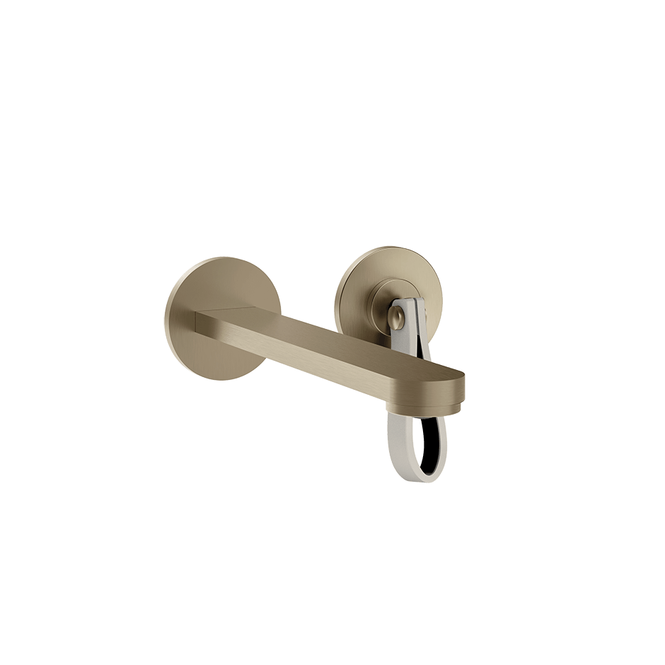 Gessi Washbasin Mixer 78488 in Crème/Finox Brushed Nickel