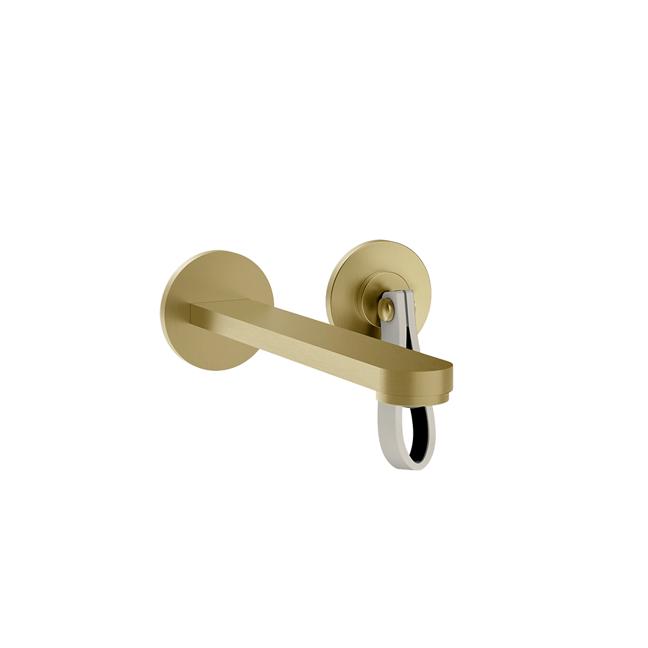 Gessi Washbasin Mixer 78488 in Crème/Brass Brushed Pvd