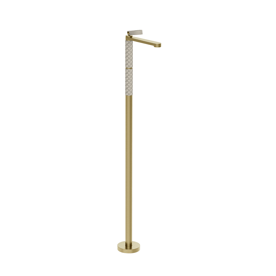Gessi Washbasin Mixer 78495 in Crème/Brass Brushed Pvd