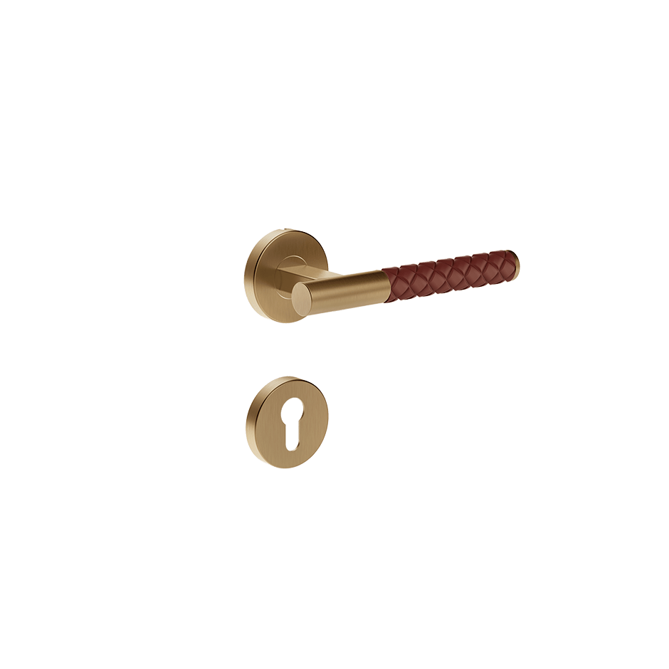 Gessi Internal Door Handle 78641 in Red Cherry/Warm Bronze Br. Pvd
