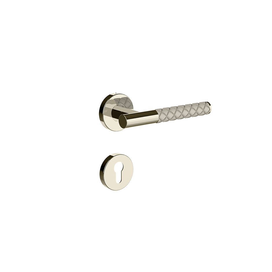 Gessi Internal Door Handle 78641 in Crème/Nickel Pvd