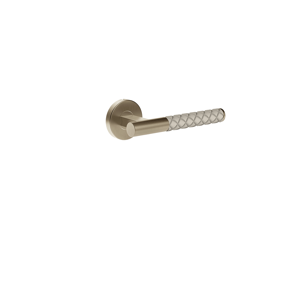 Gessi Internal Door Handle 78642 in Crème/Finox Brushed Nickel