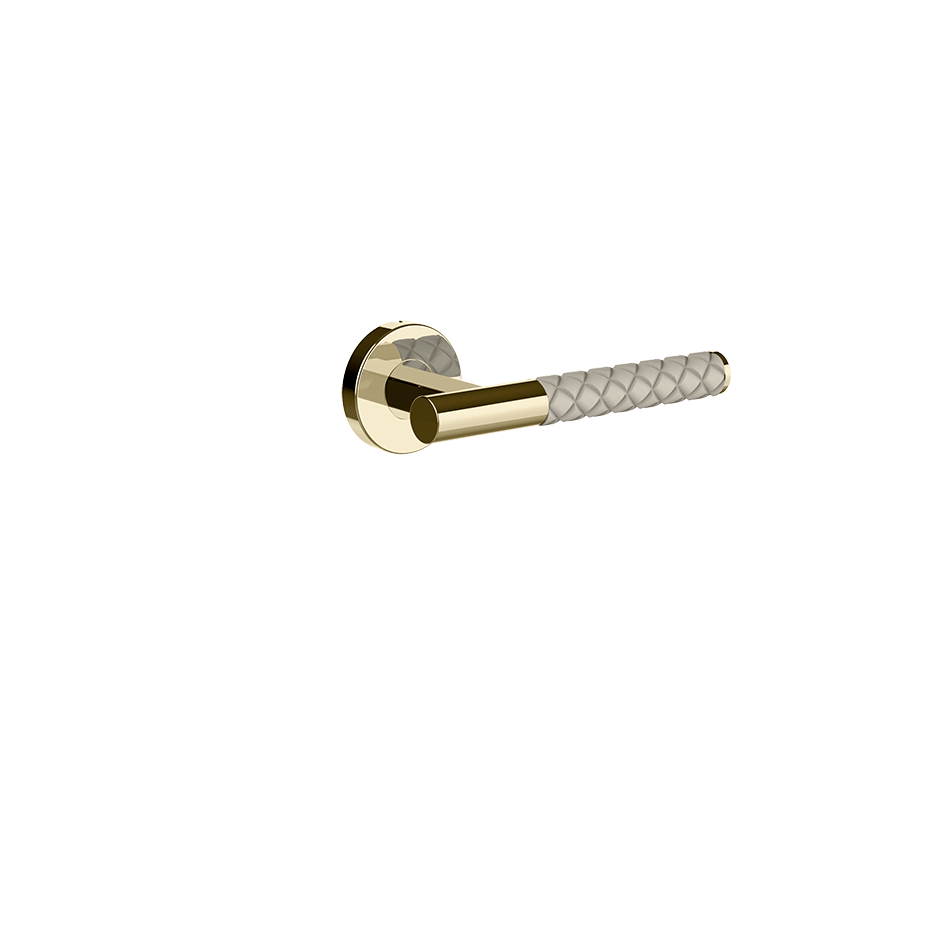 Gessi Internal Door Handle 78642 in Crème/Brass Pvd