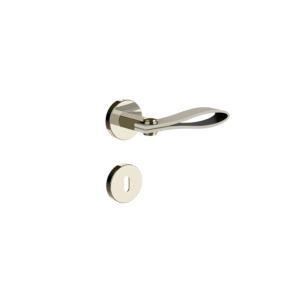 Gessi Internal Door Handle 78644 in Crème/Nickel Pvd