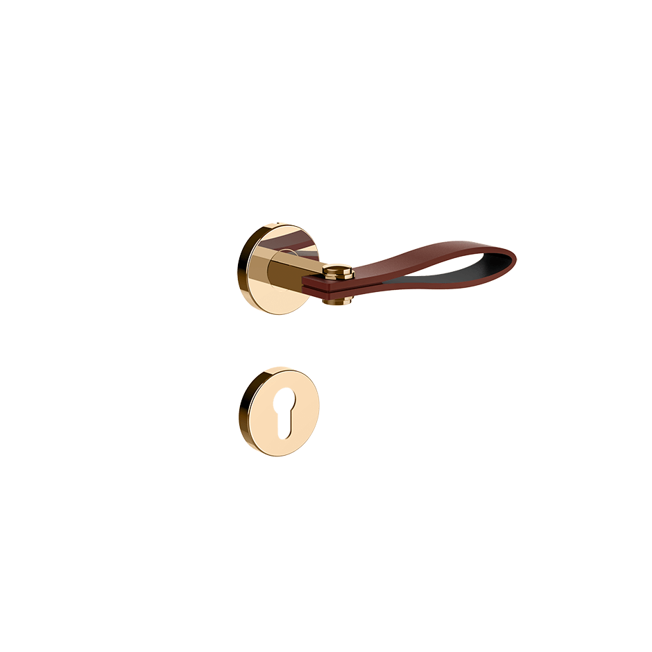 Gessi Internal Door Handle 78645 in Red Cherry/Warm Bronze Pvd