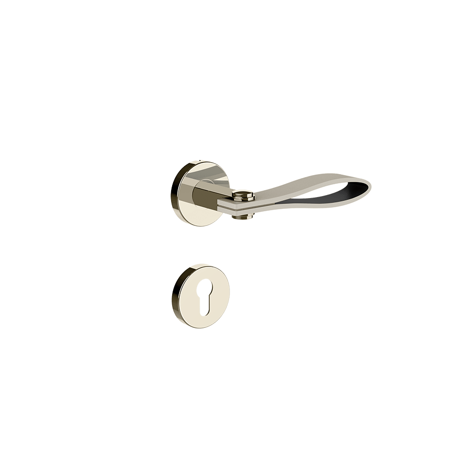 Gessi Internal Door Handle 78645 in Crème/Nickel Pvd