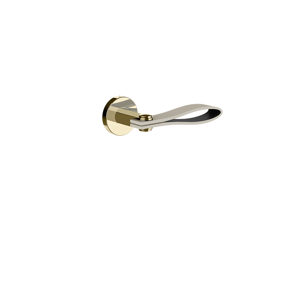 Gessi Internal Door Handle 78646 in Crème/Brass Pvd