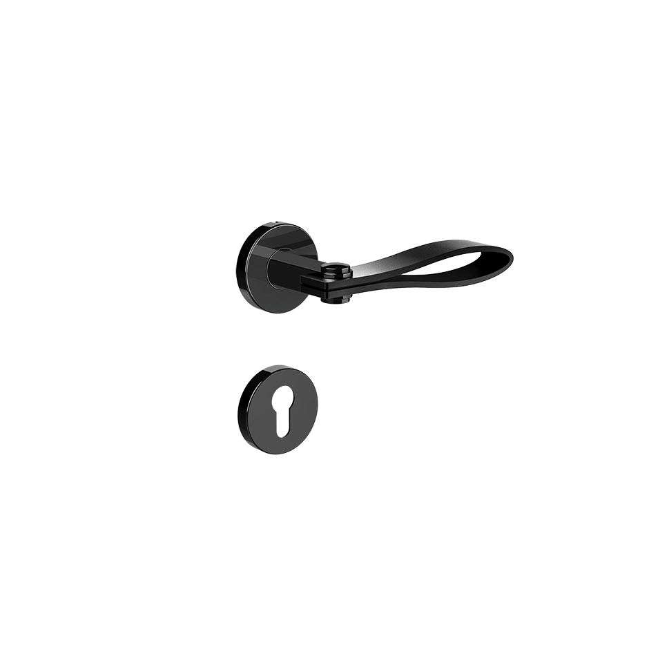 Gessi Internal Door Handle 78646 in Nero/Black Metal Pvd