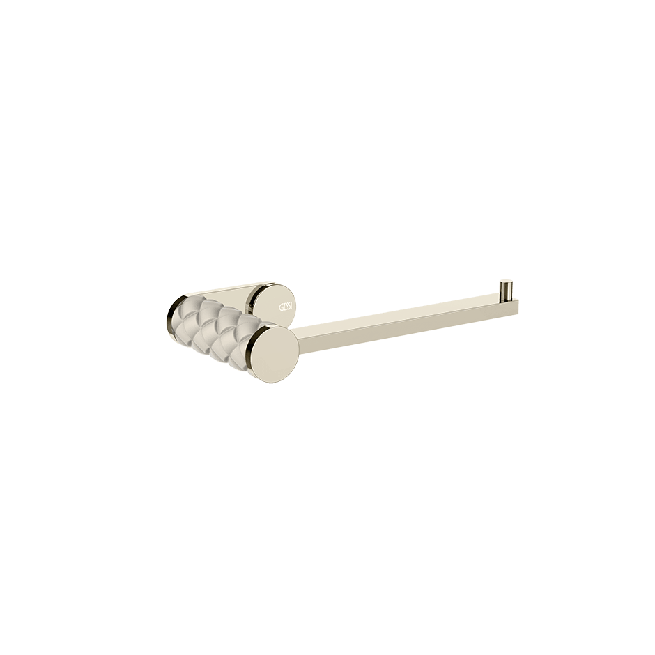 Gessi Paper Roll Holder 78655 in Crème/Nickel Pvd
