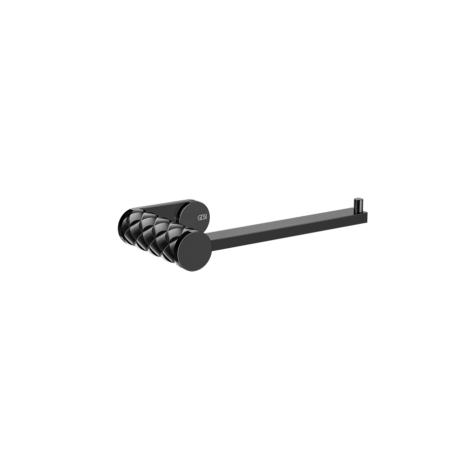 Gessi Paper Roll Holder 78655 in Nero/Black Metal Pvd