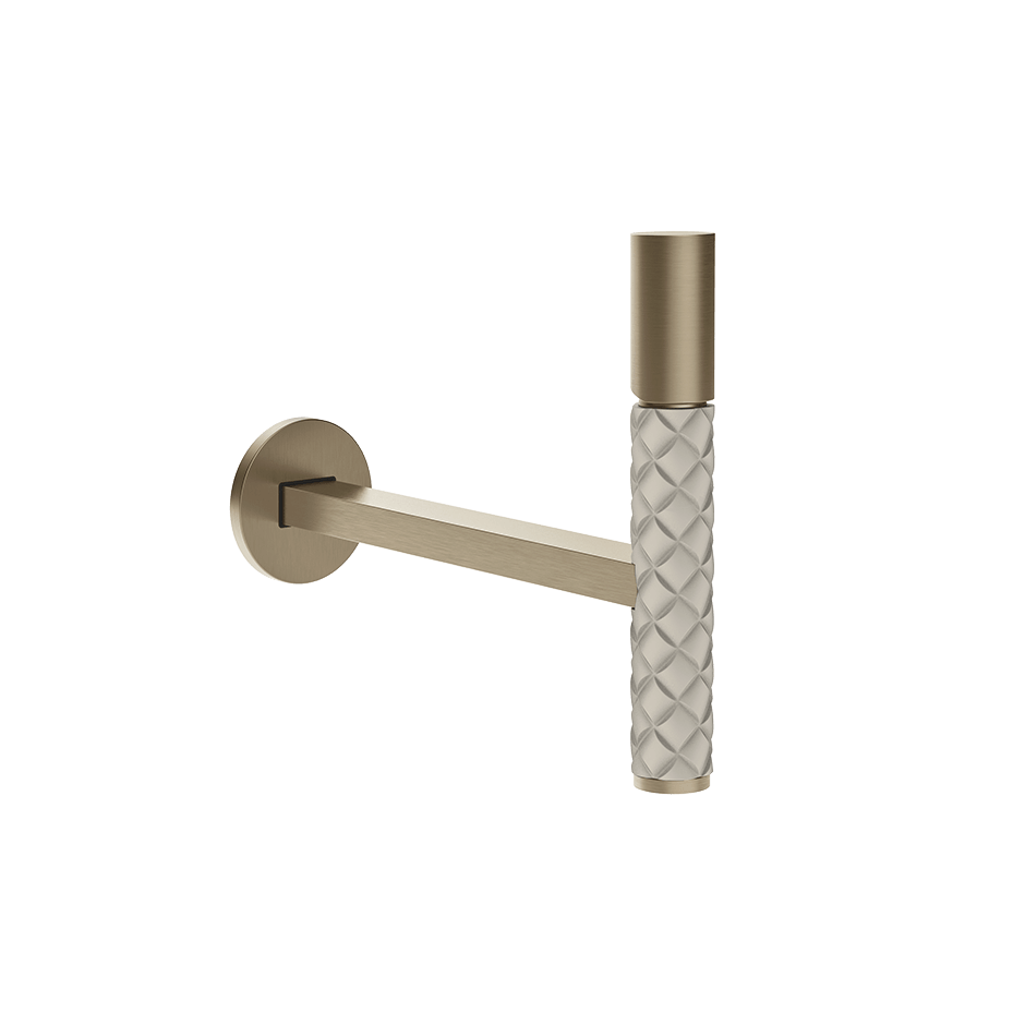 Gessi Washbasin Mixer 78688 in Crème/Finox Brushed Nickel