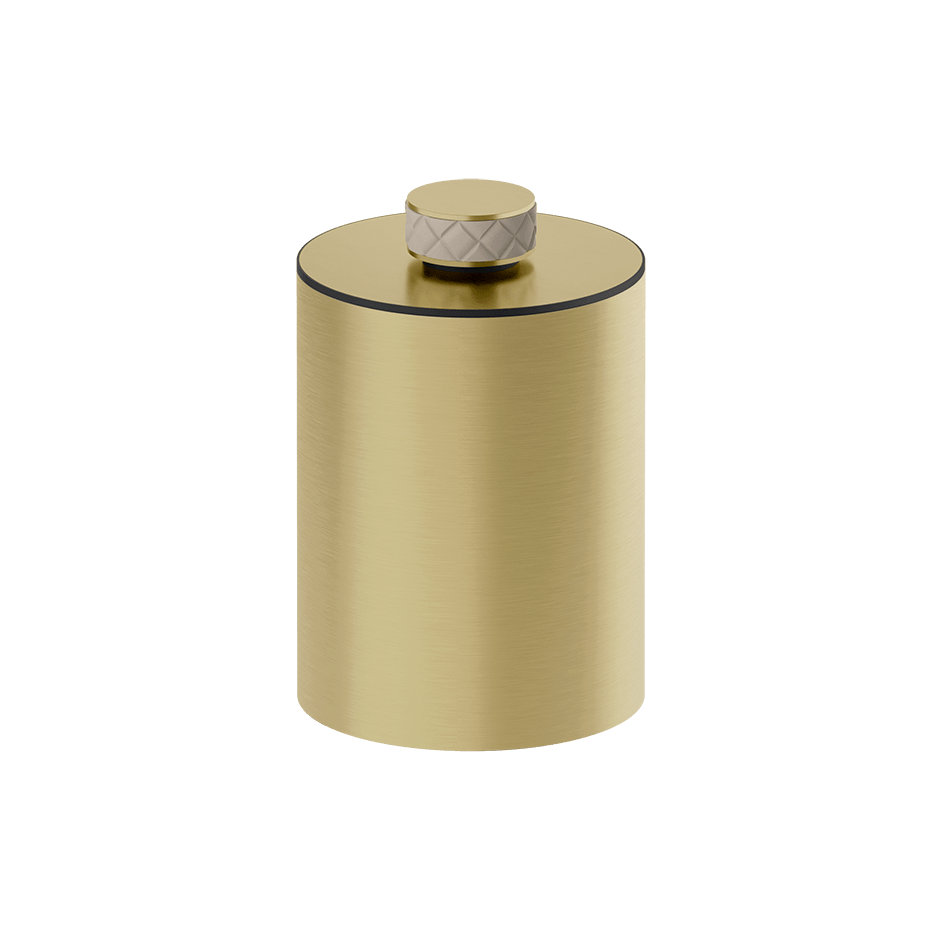Gessi Waste-Paper Basket 78690 in Crème/Brass Brushed Pvd
