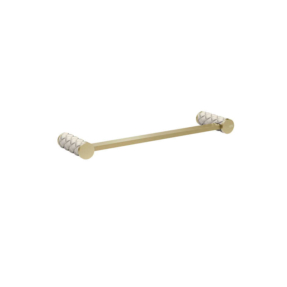 Gessi Towel Rail 78697 in Crème/Brass Brushed Pvd