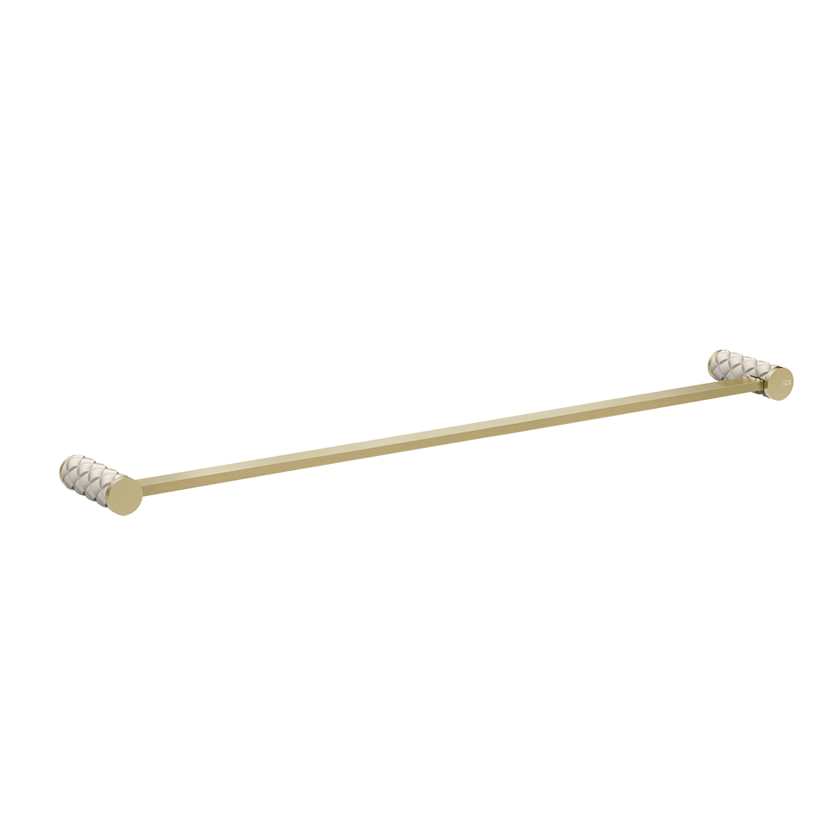 Gessi Towel Rail 78703 in Crème/Brass Brushed Pvd