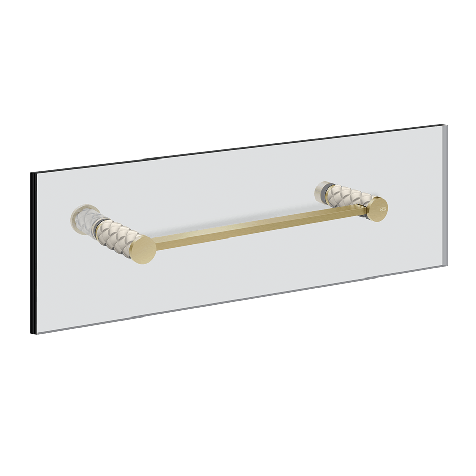 Gessi Towel Rail 78711 in Crème/Brass Brushed Pvd