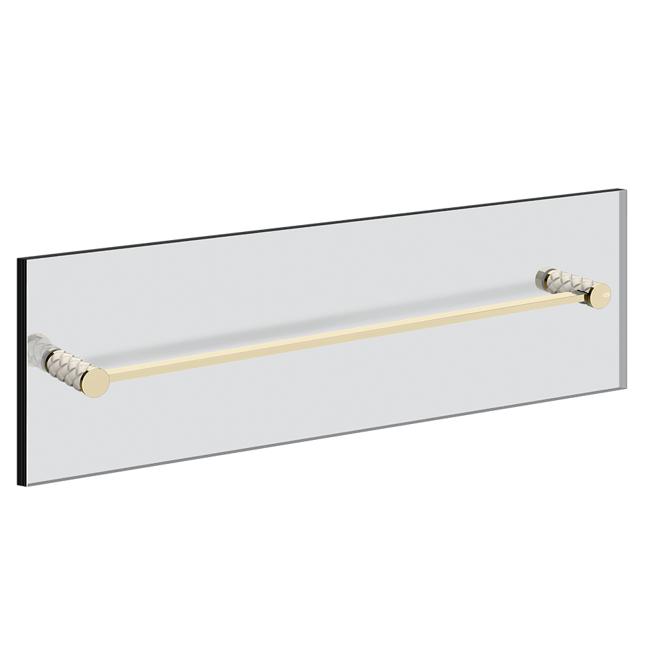 Gessi Towel Rail 78715 in Crème/Brass Pvd