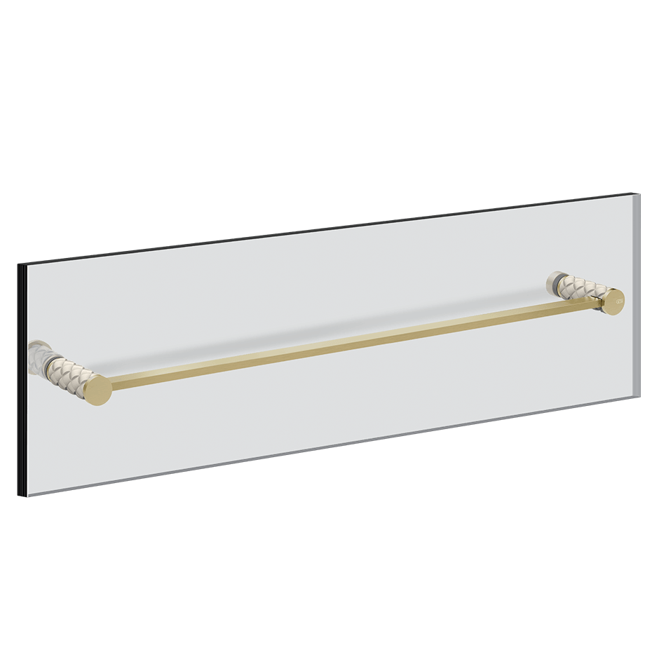Gessi Towel Rail 78715 in Crème/Brass Brushed Pvd