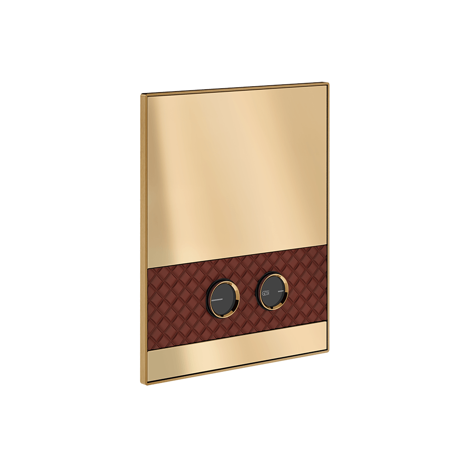 Gessi Flush Plate 78911 in Red Cherry/Warm Bronze Br. Pvd