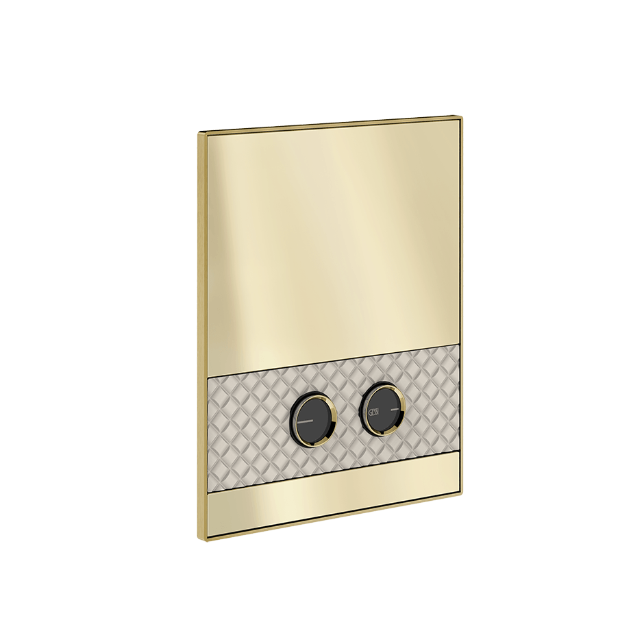 Gessi Flush Plate 78917 in Crème/Brass Brushed Pvd