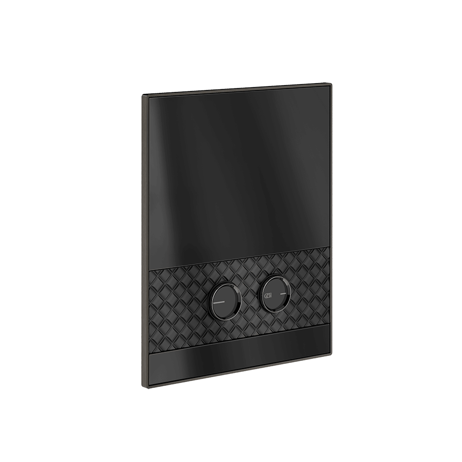 Gessi Flush Plate 78917 in Nero/Black Metal Brushed Pvd
