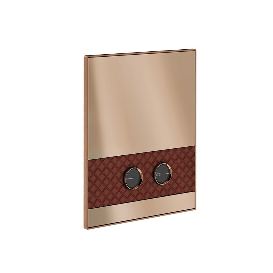 Gessi Flush Plate 78917 in Red Cherry/Copper Brushed Pvd