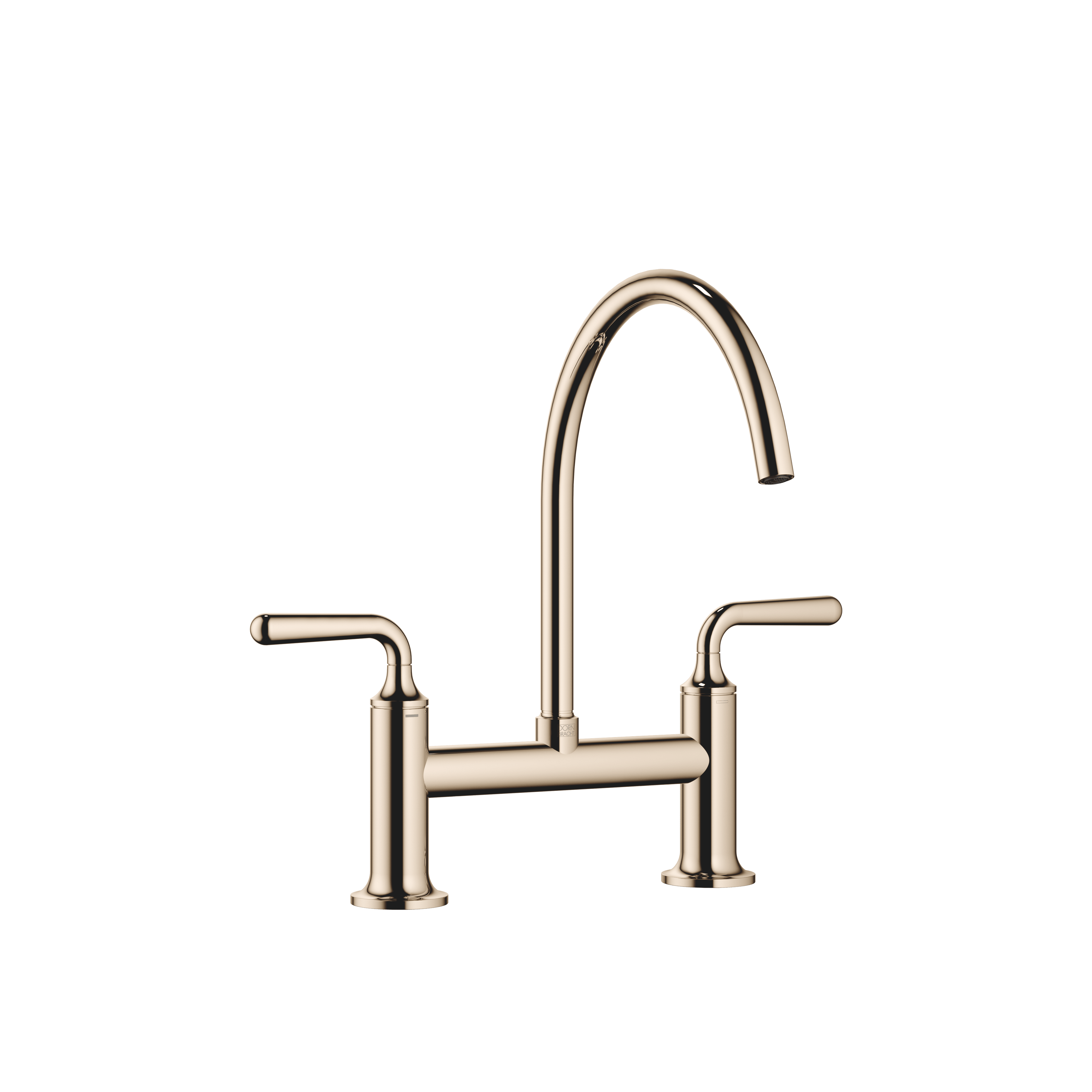 VAIA Two-hole bridge mixer for rinsing/Profi spray in Champagne (22kt Gold)