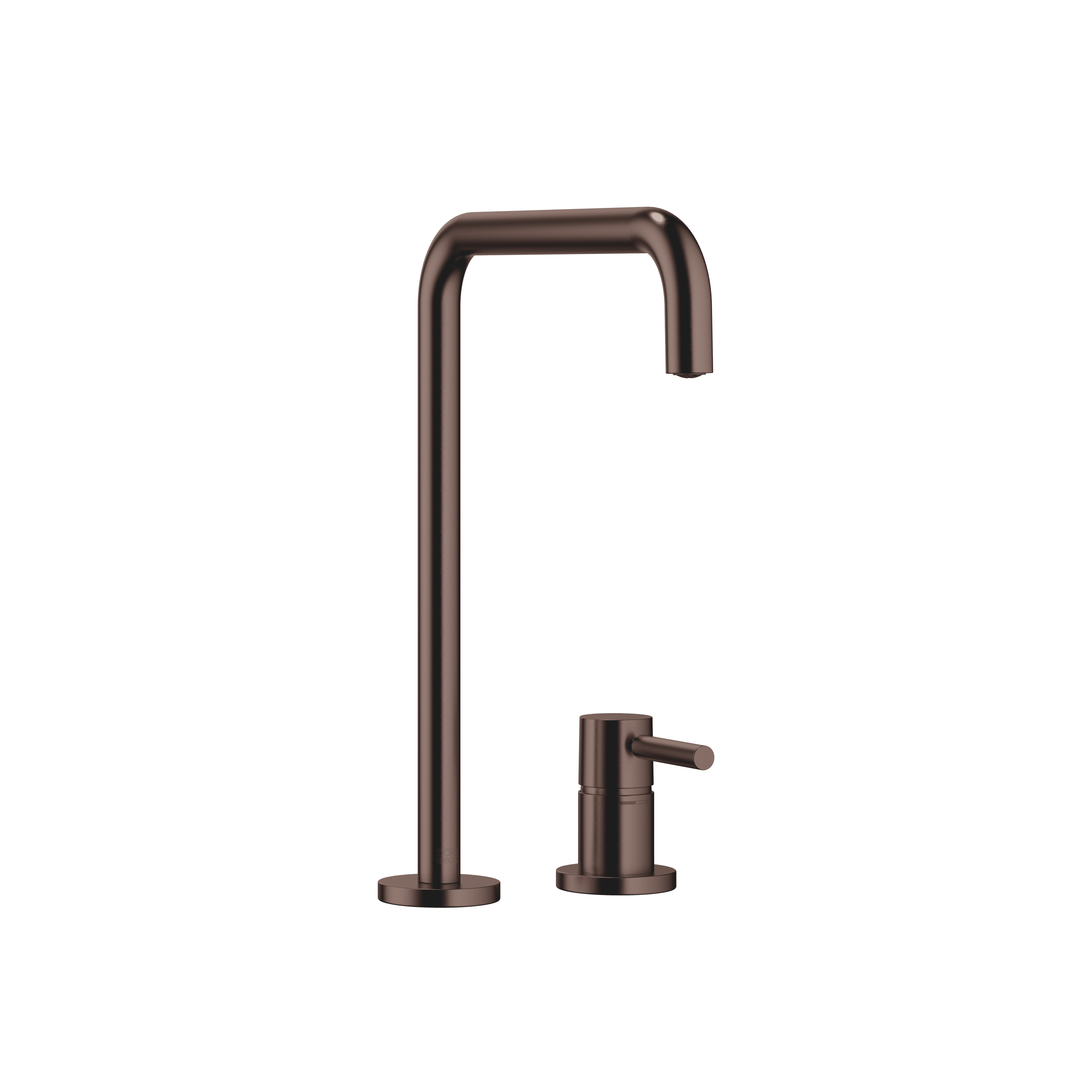 META SQUARE Two-hole mixer with individual rosettes in Brushed Dark Bronze (PVD)